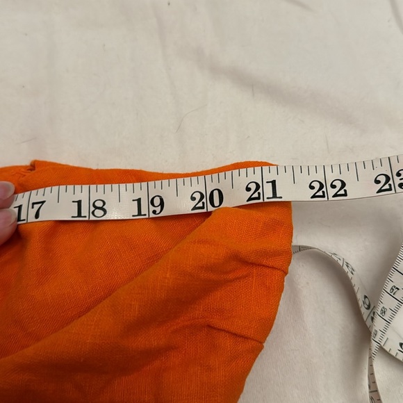 Orange, Fe Noel for Target, Dress. Size Large. Midi. Linen/Rayon Side Pockets - Picture 5 of 12
